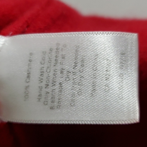 Talbots Red Cashmere Sweater Petite - Picture 5 of 10